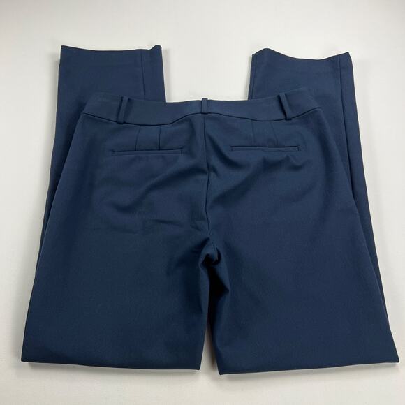 LOFT Julie Straight Dress Chino Trousers Navy Blue Mid Rise 32' Inseam Size 10T - Picture 7 of 11